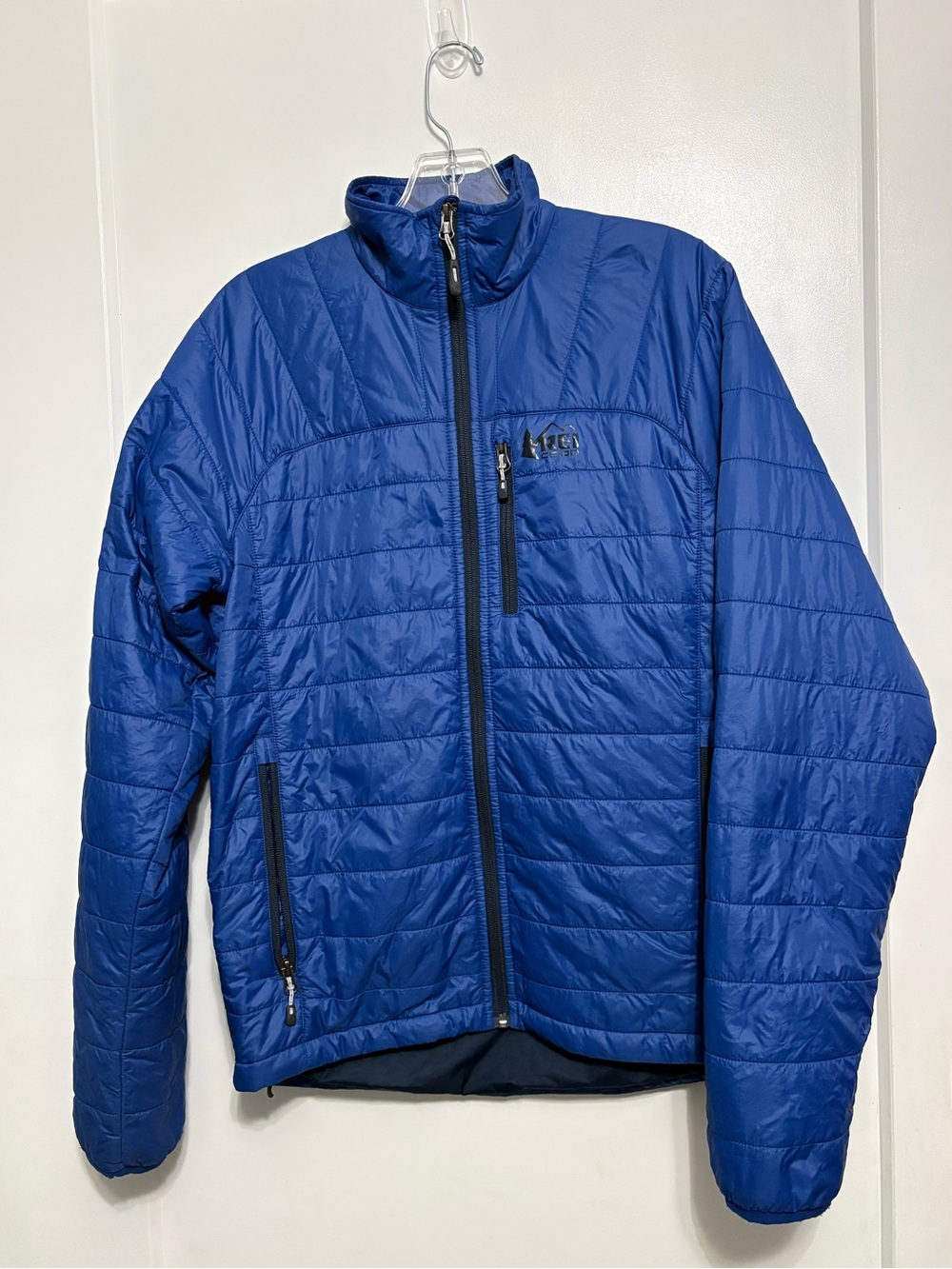 REI Revelcloud II Puffer Jacket Mens S Blue Quilted Insulated Gorpcore Coat